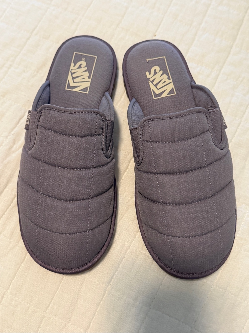 Vans Quilted Slip-On Mules - Purple-ish/Gray